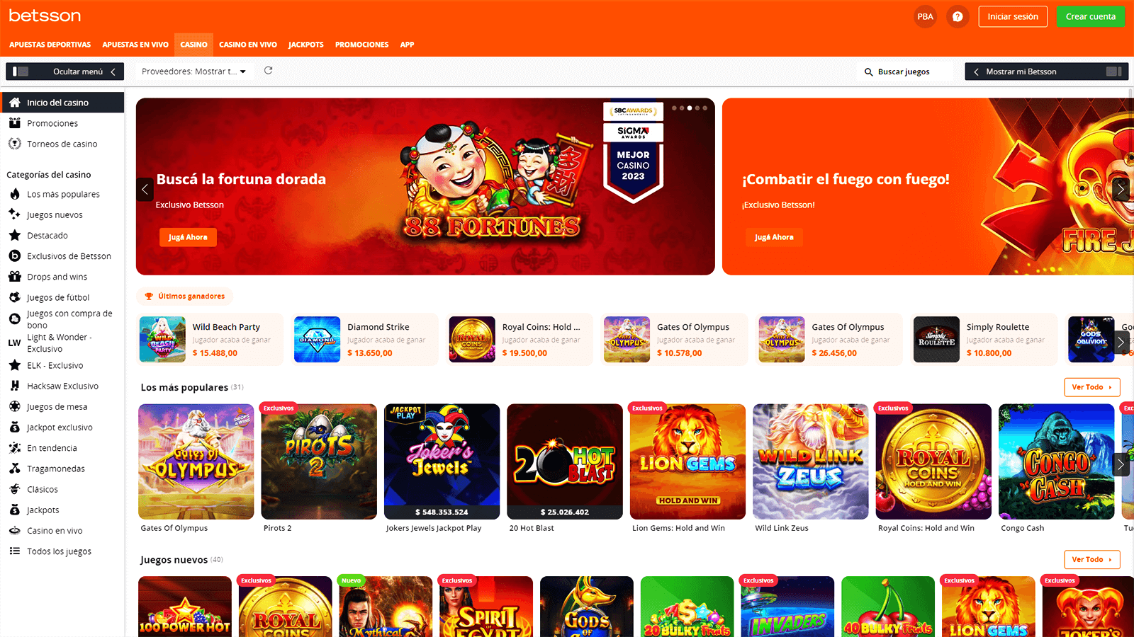 CasinoEnlineaHEX.com   Betsson Casino Buenos Aires