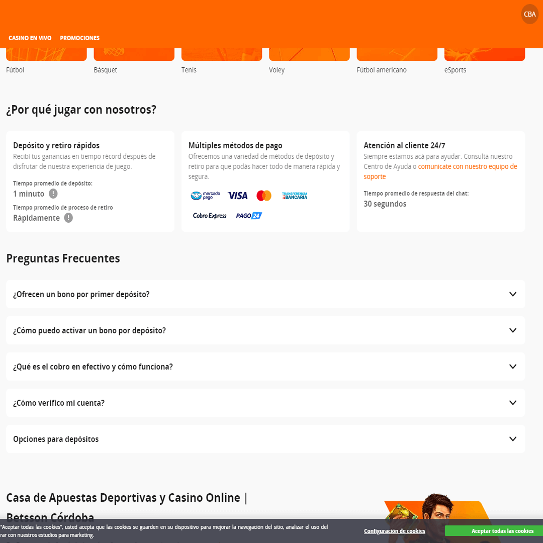 CasinoEnlineaHEX.com Deposita fondos Betsson casino online Cordoba