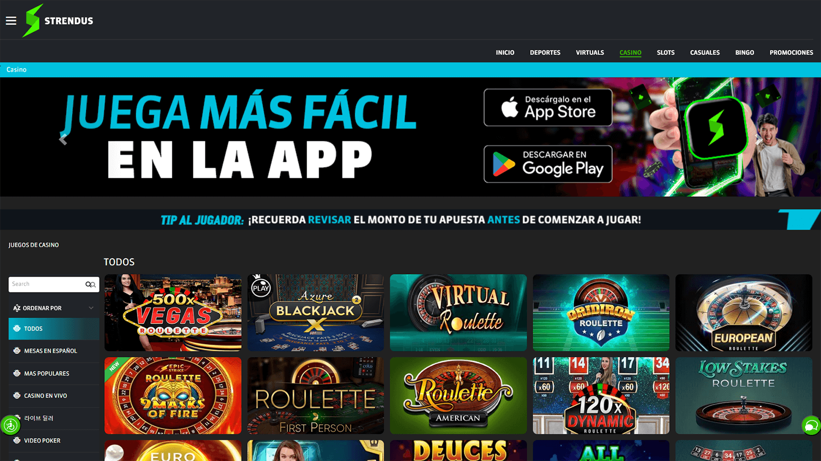 CasinoEnlineaHEX   Strendus Casino Pagina de Inicio