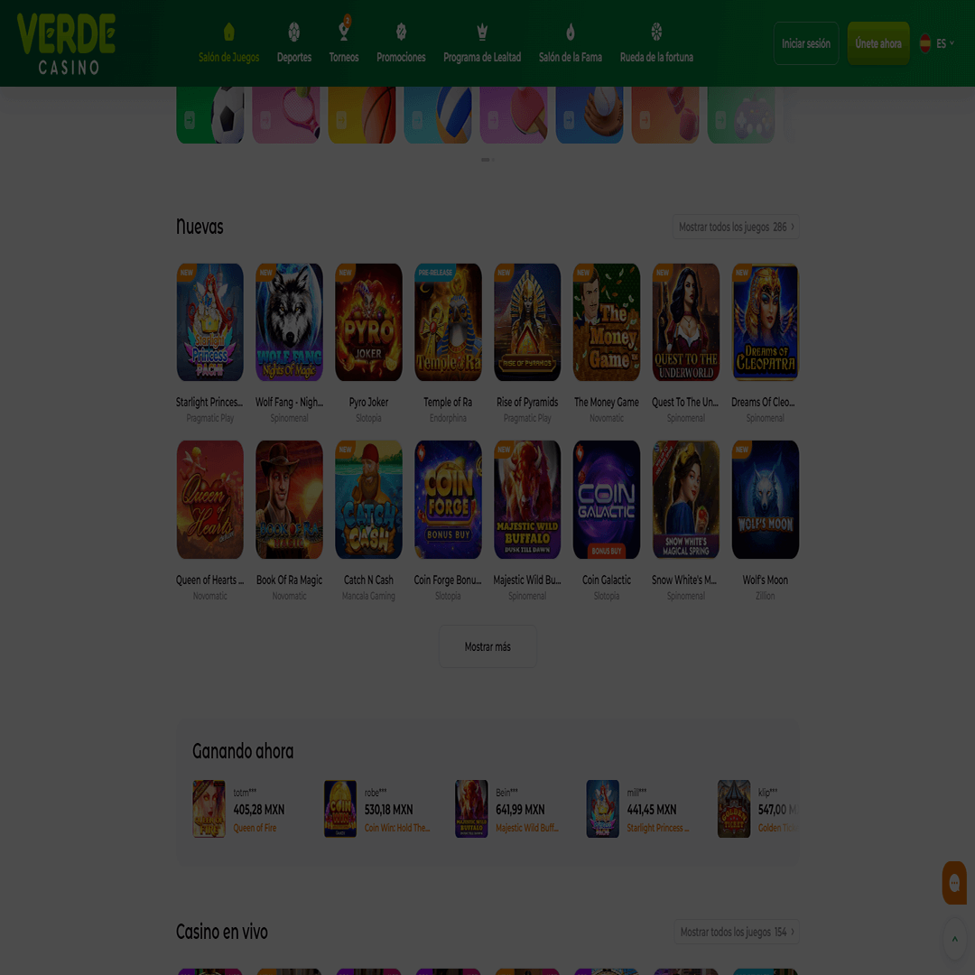 CasinoEnlineaHEX.com Accede al sitio Casino Verde