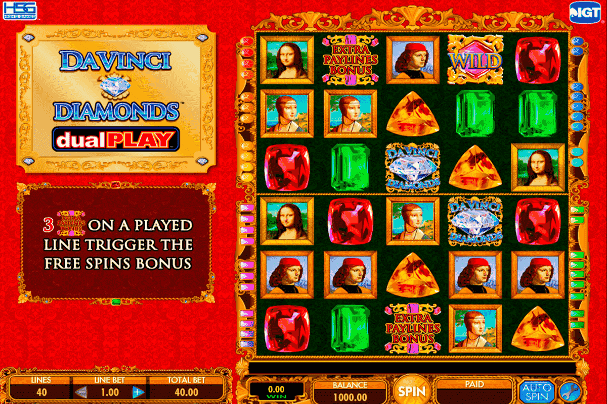 da vinci diamond dual play igt 