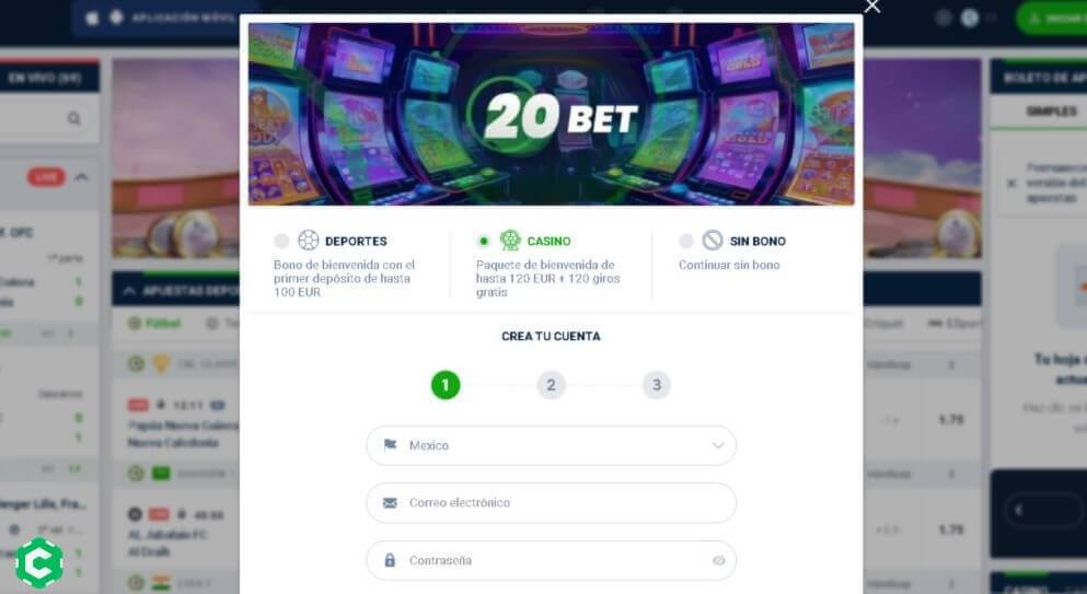 bet casino registrarse paso