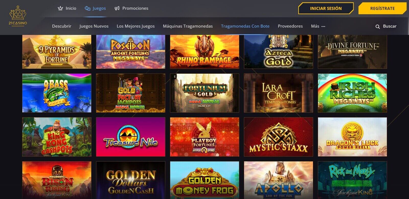 CasinoEnlineaHEX.com   21 Casino Online Tragamonedas