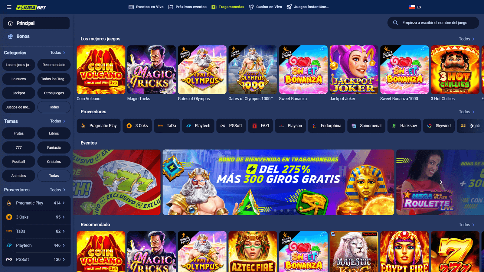 CasinoEnlineaHEX   JugaBet Chile Casino Pagina de Inicio