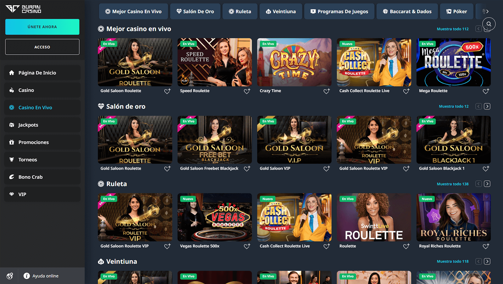 CasinoEnlineaHEX.com   Buran Casino En Vivo Online