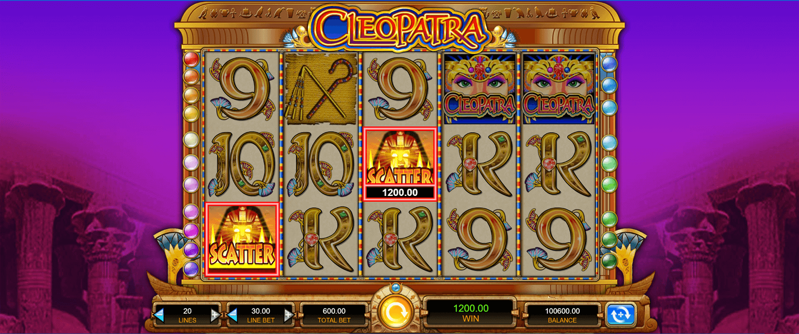 CasinoEnlineaHEX.com   Tragamonedas Cleopatra Original Scatter