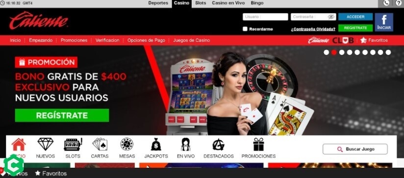 caliente casino registrarse paso