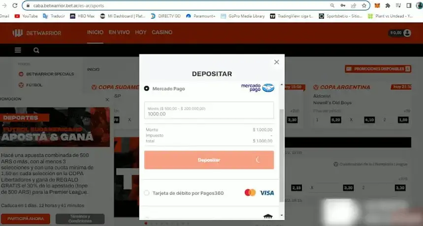 depositar mercado pago paso