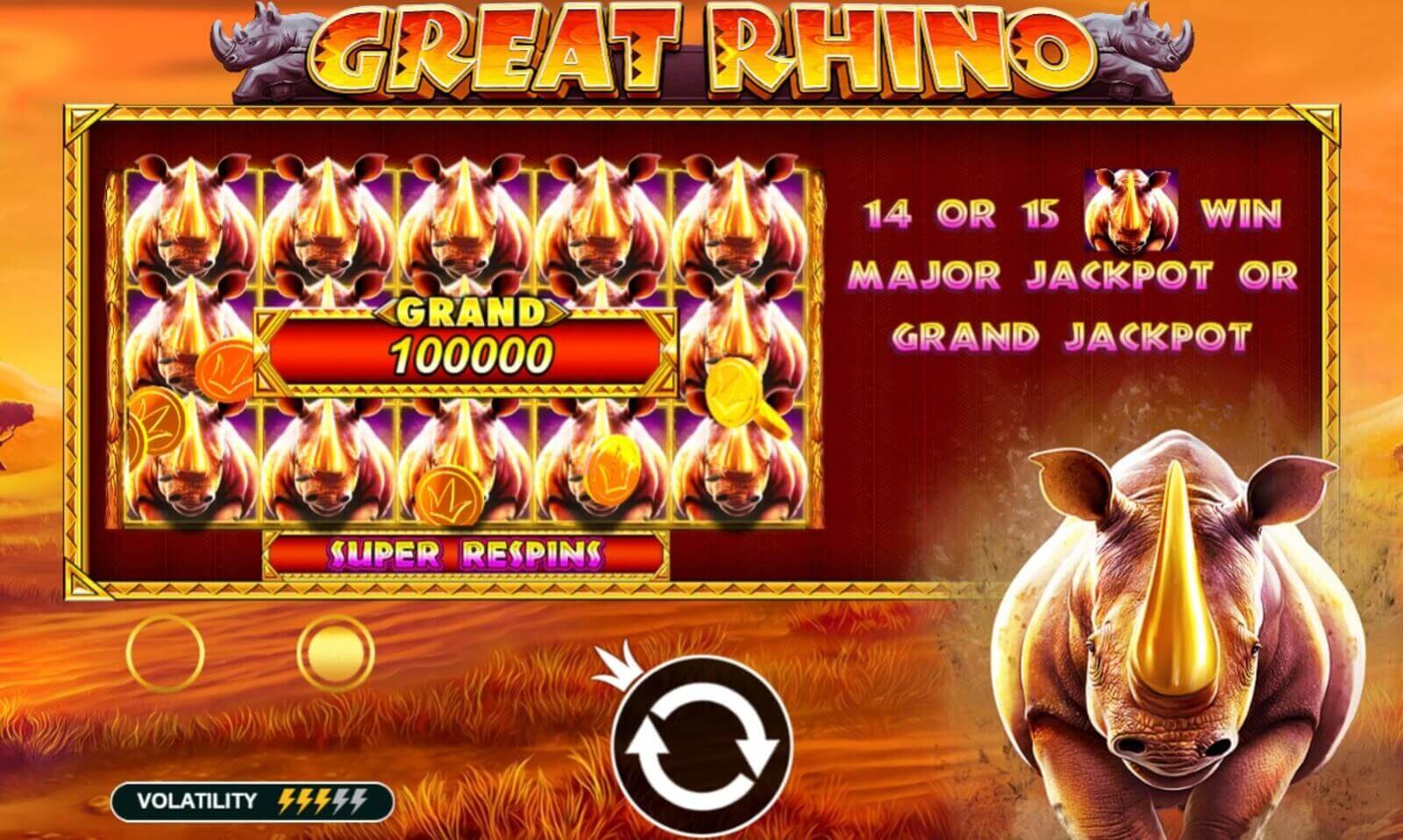 Jugar a Great Rhino slot de Pragmatic gratis