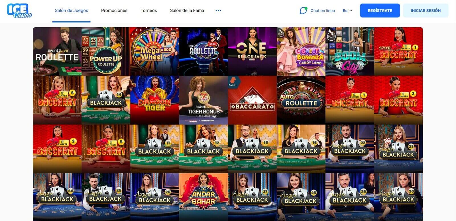 Juegos en vivo de Ice Casino online en Latinoamérica