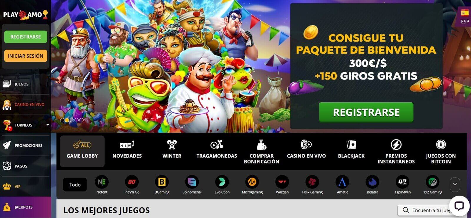 Bono de bienvenida en PlayAmo Casino online en 2024