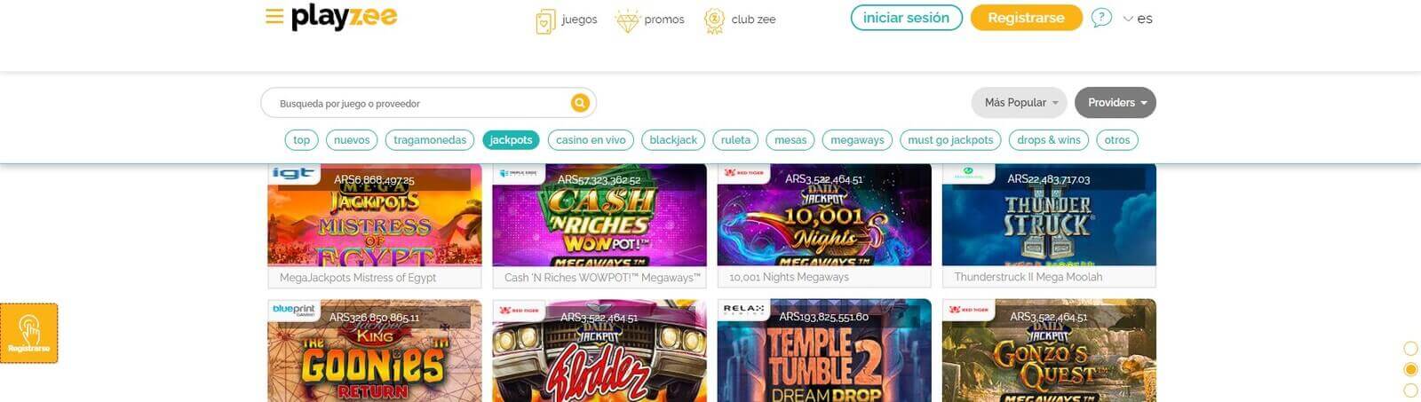 playzee casino tragamonedas 1600