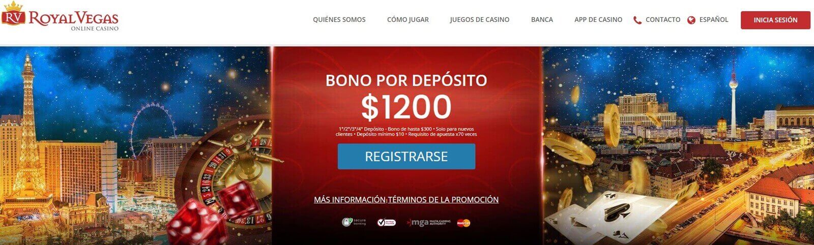 Royal Vegas Online Casino   Obtén $300 de bono en Royal Vegas